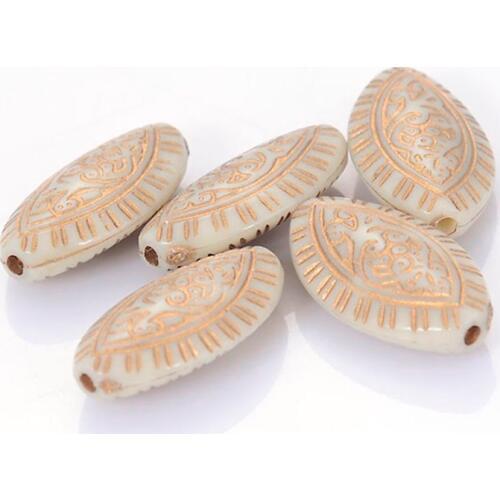 Wholesale 700 Pcs Retro Vintage Patterned Flat Oval Antique Design Spacer Loose Beads For Diy Handmade Jewelry Making Findings
