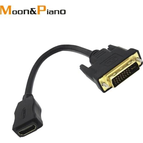 1.4 To DVI Cable Male To Female HDMI-compatible Video Adapter Support 1080P Cord 0.2m Gold Plated For Computer HDTV DVD TV BOX