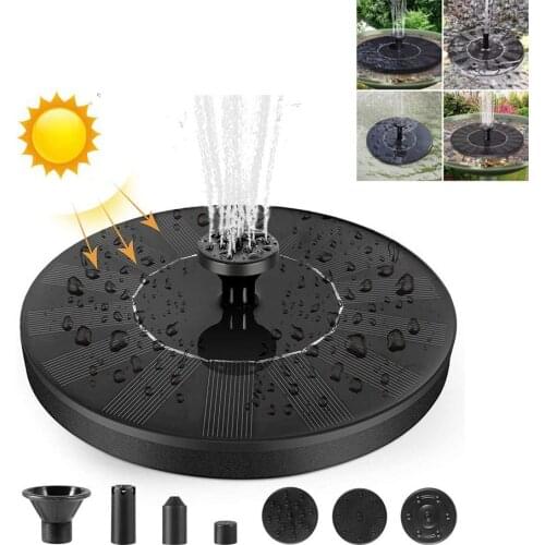 Floating Solar Fountain Garden Waterfall Fountain Pool Pond Bird Bath Solar Panel Powered Fountain Water Pump Garden Decoration