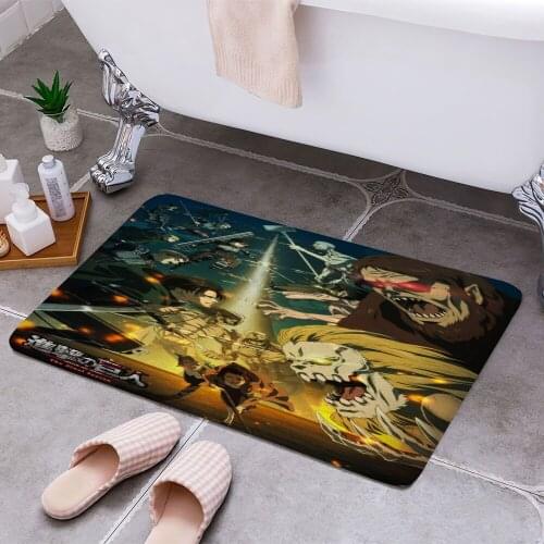 Attack on Titan Cheaper Anti-slip Modern Area Rugs Living Room Balcony Bathroom Printed Carpet Doormat Hallway Bath Mat
