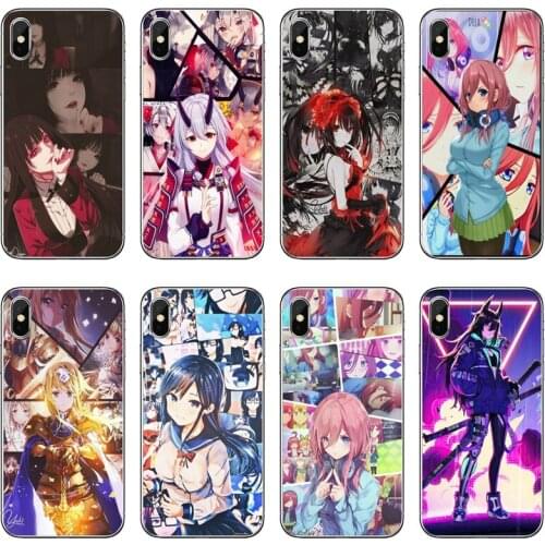 Cute anime japan girl Transparent Phone Case For iPhone 12 11 Pro Max Mini XS Max XR X 8 7 Plus 6 6S Plus 5 5S SE 2020