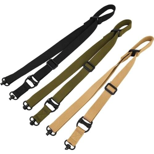 Gun Sling 2 Point Ms4 Tactical Rope Mission Adjustable Length Nylon Multi Shoulder Strap Airsoft Gun Belt Rope Qd Swivel Mount