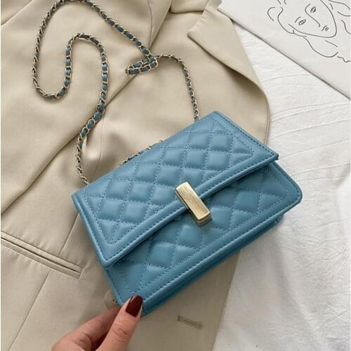 Luxury Womens Shoulder Bags Weave Leather Flap Bag For Women 2021 New Brand Designer Handbags Thick Chain Crossbody Bags Female