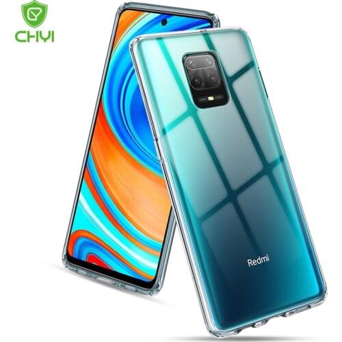 Luxury Transparent Shockproof Phone Case For Xiaomi Redmi Note 9 pro max TPU Bumper with hard back Scratch proof case Note 9S