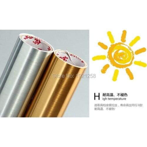 Blink Gold Silver Steel Brush Sticker Wall Paper Self Adhesive Household Appliances Sticers Film Wallpaper Kitchen Cabinet Stick