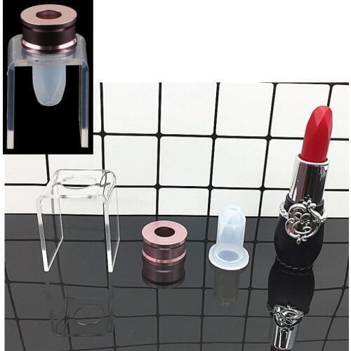Simple Design Silicone Lipstick Mold Mould with Metal Ring and Stand Set for DIY Lipstick, Making Tool Kit Set by Oneself