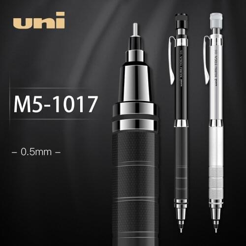 UNI Mechanical Pencil 0.5mm Metal Handshake Kuru Toga Automatic Rotation M5-1017 Sketch Hand Drawing 2B/HB