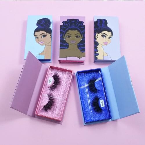 7 Colors Eyelash Packaging Wholesale 7-100 pcs / lot Lash Boxes Packaging Empty Lash Box With Clear Tray Eyelashes Box Package