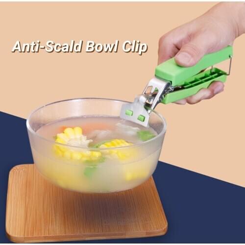Bowl Clip ABS Plate Gripper Anti-Scald Clip Bowl Gripper Clamp Stainless Steel Pan Gripper for Lifting Hot Bowl Pot Pan Dish