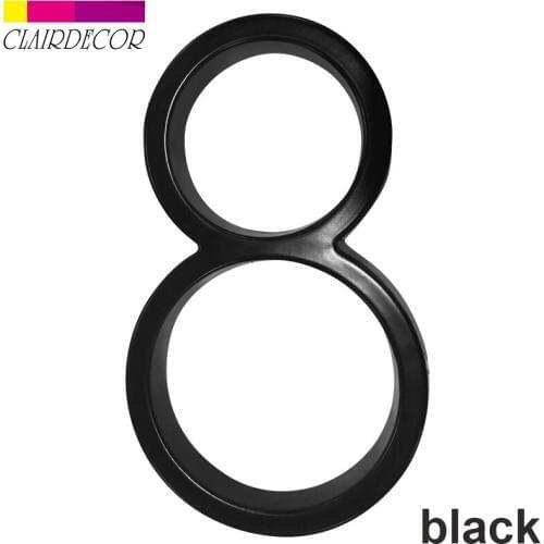 5 in Floating House Number #8 Letter A B C Name Plate Door Alphabet Letters Dash Slash Sign 5 Inch.Zinc Alloy Black