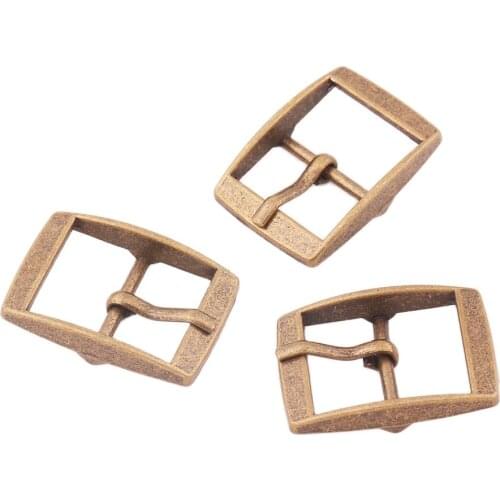 50pcs/lot 15mm(1/2inch) Antique bronze Square Metal Shoes Bag Belt Buckles Strap Slider Adjuster Decoration DIY Accessory Sewing