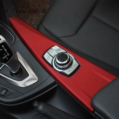 Car styling Center Console multimedia Knob Buttons panel Cover Stickers Trim For BMW 3 4 Series 3GT F30 F32 F34 Auto Accessories