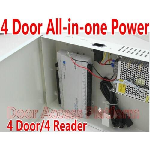 4 Door All-in-One IP PSU Power Supply Box 4 Door Web Controller Panel Access controller PC Software+TCP/IP Network IP safe kits