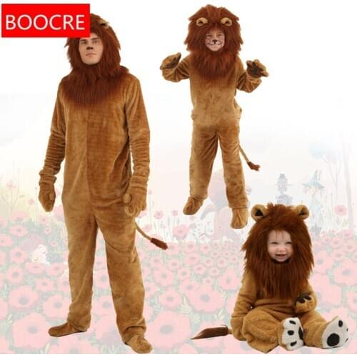 Halloween Kids Adlut Unisex The Wizard of OZ Performance Fancy Dress Long Haired Lions The Lion King Cosplay Costumes Jumpsuits
