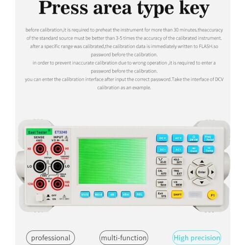 ET3240 Automatic 22000 Counts Benchtop Digital Multimeter with 3.5 Inch TFT Large Clear Screen High Accuracy Desktop Multimeter