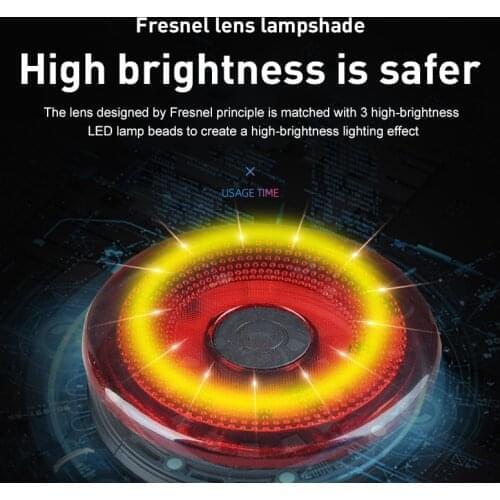 New Bicycle Super bright tail light highlight night Riding light bicycle tail light Cycling brake light safety warning light
