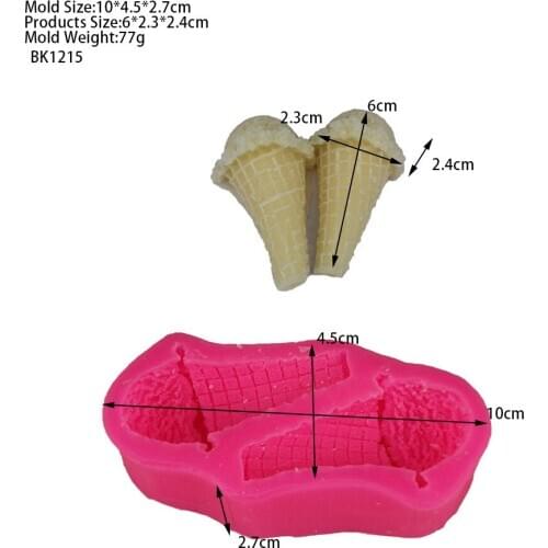Plaster Mold Ice Cream Shape Aromatherapy Gypsum Diffuser Stone Candle Resin Decoration Silicone Mold