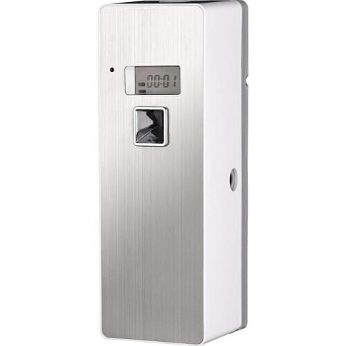 Hot TOD-Free Standing Wall-Mounted Home Odor Neutralizing Automatic Air Freshener Fragrance Aerosol Spray Dispenser Silver