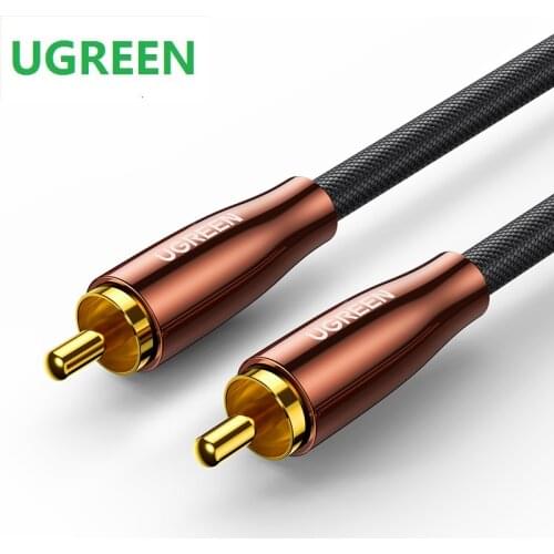 UGreen AV133 coaxial spdif audio fever subwoofer rca lotus line audio cable video signal 75 ohm