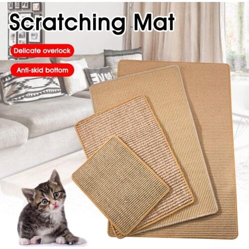3 Sizes Cat Scratching Mat Sisal Sofa Couch Protector Mat Cat Claw Scratcher Non-Slip Scratching Board Cat Toys