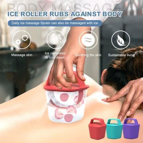 3-color Ice Hockey Cup Cold Massage Facial Ice Roller Cold Therapy Shrink Pore Reduce Edema Pain Sprain Inflammation Facial Body