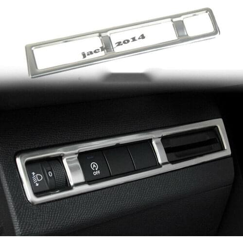 Stainless Head Light Switch Button Cover Trim For Peugeot 3008 GT 2016 2017 2018