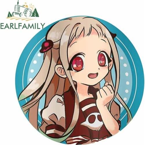 EARLFAMILY 13cm x 12.8cm For Toilet Bound Hanako Kun Funny Car Stickers Anime Car Styling Decal Waterproof Graphics Decoration