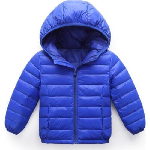 NEW Autumn Winter Hooded Children Down Coat Jackets For Girls Candy Color Warm Kids Down Coats Boys 2-9 Years Outerwear Clothes