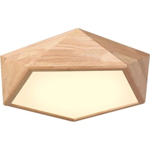 2019 New Design Modern Led Ceiling Lights With Square Wood Frame Lamparas De Techo Japanese Style Lamps For Bedroom