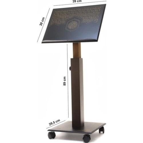 New Modern Ikranur Wood Pedestal Long Lecterns Black Coffee coffe table table basse