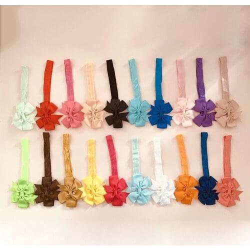 Baby Girl Headband Hair Band Newborn babies Infant Children Hair Accessories Elastic Headbands Bowknot bandeau fille 20Pcs/Lot