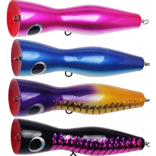 18cm 120g Big Size Tuna Bait Trolling Stickbait for Tuna Salt Water Fishing Wooden Popper Tuna