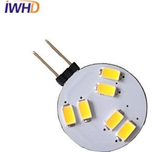 IWHD 10pcs/lot G4 LED 12V LED Bulb 1.5W 150-200LM LED Light DC SMD5730 LED Bi-pin Light 3000K/6000K LED Light Plum Flower