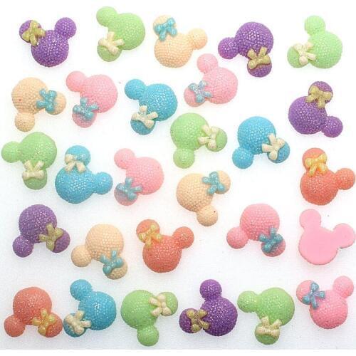 160pcs 20mm Flatback Bling Mouse Cabs - DIY Jewelry decor, scrapbook, hair bow clips
