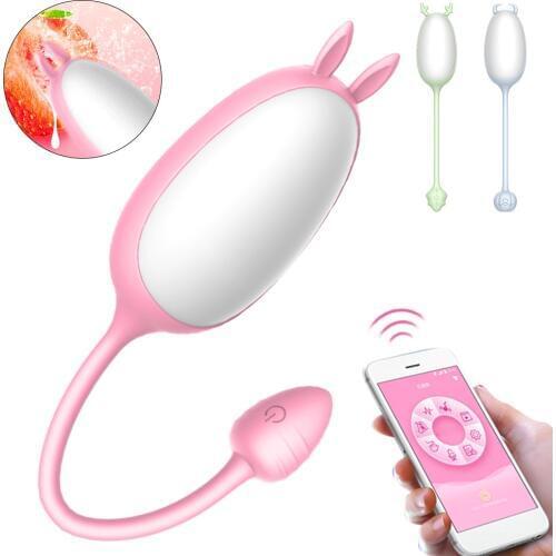 Bluetooth APP Control Vibrator For Women Vibrating Kegel Vagina Ball Ben Wa Balls Vagina Tighten Exercise Machine Jump Eggs