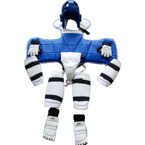 WTF Taekwondo Glvoes Karate Vest Body Protector Sparring Gear Arm Shin Chest Guard Helmet MMA Training Set Equipment kickboxing