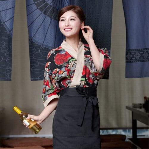 Japan Style chef uniform Japanese Chef service Kimono working wear Restaurant work clothes Tooling uniform Chef Jackets