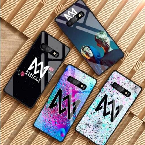 Marcus & Martinus Tempered Glass Phone Case For Samsung Galaxy S8 S9 S10 S20 PLUS J6 J8 2018 NOTE 8 9 10 Cover Shell