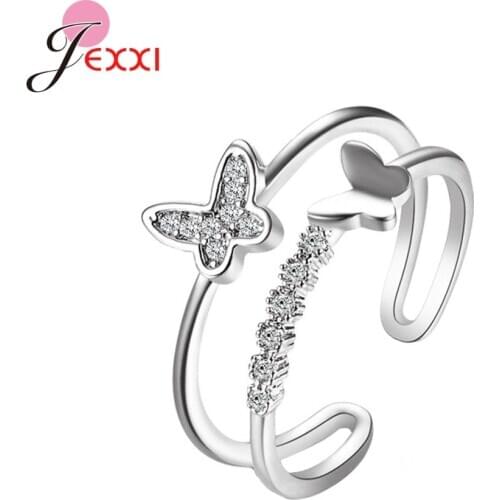 Big Promotion Genuine 925 Sterling Silver Rings For Women 2 Models Option Simple Style Women Fashion Jewelry Anniversary Dating