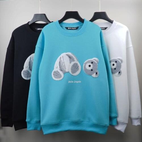 Palm Angels 21SS Letter Logo Men Women Lovers Cartoon Little Bear Casual Fashion Letter Streetwear Boyfriend Gift