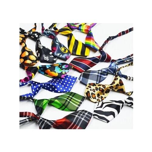 300pc/lot Factory Sale New Colorful Handmade Adjustable Dog Ties Pet Bow Ties Cat Neckties Dog Grooming Supplies