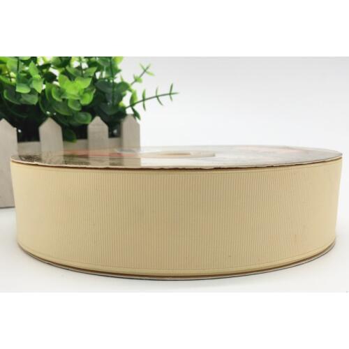 5 Yards High Quality Ribbon 6/10/15/20/25/38/50mm Wedding Decoration Grosgrain Ribbon Gift Wrapping Christmas Ribbon #Cream