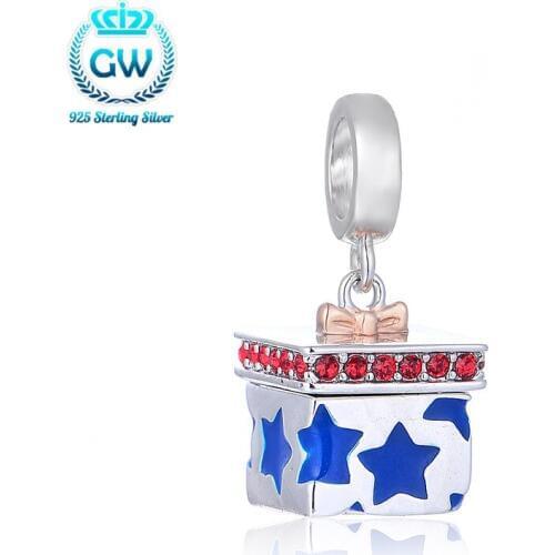 Authentic 925 Silver Procelain Charms Silver Antique Bracelet Wholesale Real Silver Jewelry S244