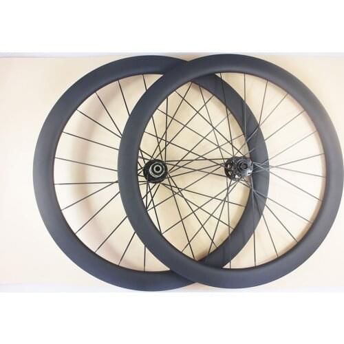 Tubeless compatible 50mm x 25mm Road Disk brake carbon clincher wheelset 24 spokes aero bladed thru axis cyclocross bike wheels