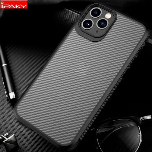 IPAKY for iPhone 11 Case for iPhone 11 Pro Case Carbon Fiber Skin Bumper Transparent Shockproof Cover for iPhone 11 Pro MAX Case