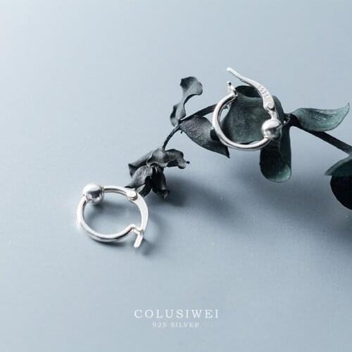 Colusiwei Minimalist Geometric Hoop Earrings for Women Authentic 925 Sterling Silver Small Simple Ear Hoops Fine Jewelry