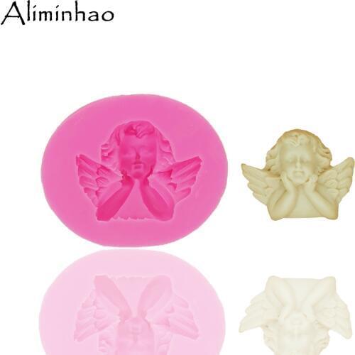 DY0023 Angel boy DIY Silicone Mold Sugarcraft dessert Candy Chocolate Molds Fondant Cake Decorating Tools