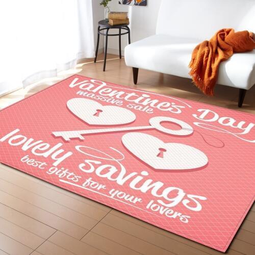 Love Heart pattern Carpet Wedding New bedroom Decor carpets for living room Tea table Mat Home Area Rug Valentines Day present