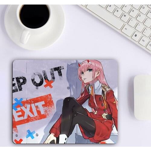 Darling in the Franxx Small Cute Gaming Mouse Pad Gamer Computer Accessories Non-slip Mat For Office Deskmat Stitch Anime Rug