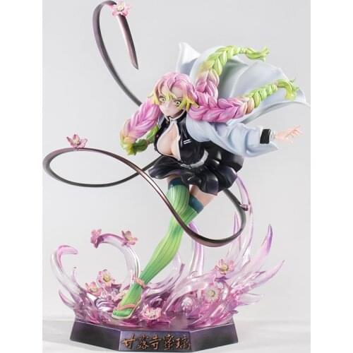Mitsuri Kanroji 21CM PVC Anime Figure Demon Slayer Figurine Manga Kimetsu No Yaiba Collection Toys GK